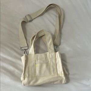 Urban Outfitters Cream Mini Bag with Adjustable Strap